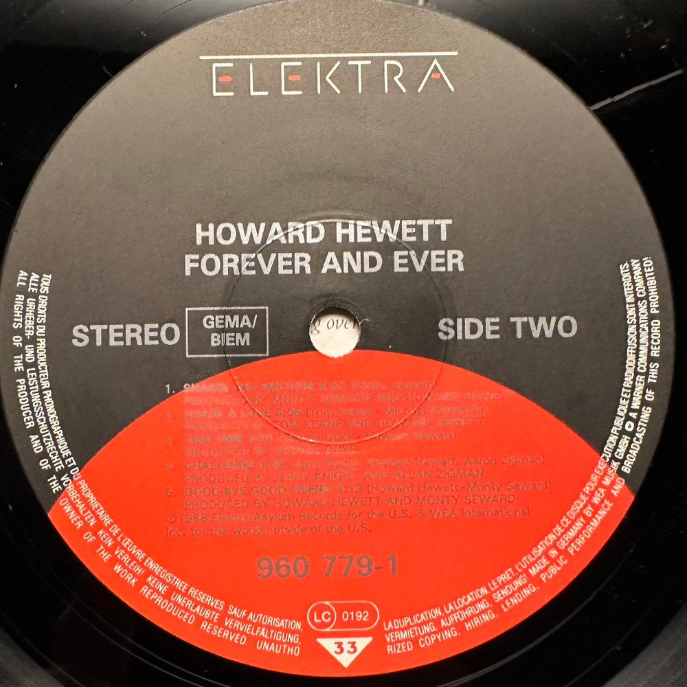 Howard Hewett - Forever And Ever (Германия 1988г.)