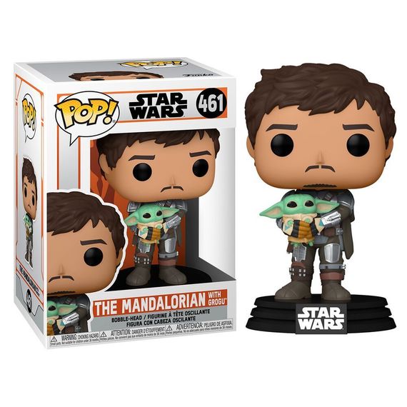 Funko Pop!  Star Wars: Mandalorian- Mando Holding Child