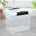 Ящик для хранения 1,6л с защелками "Keeplex Vision" 16,8*12,5*13,5см, прозрачный кристалл