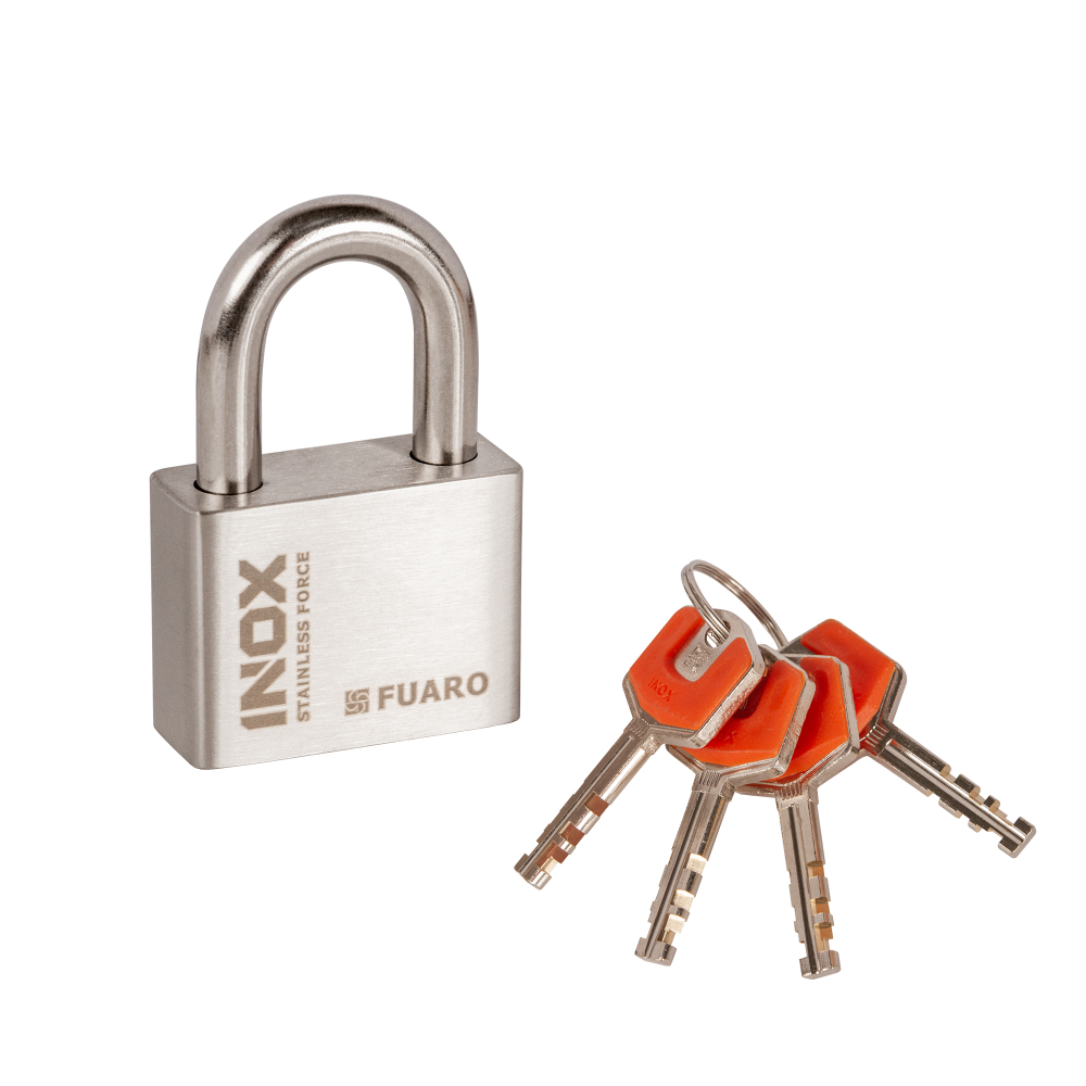 Замок навесной PL-INOX FORCE IF-50 4 key (дисковый ключ)