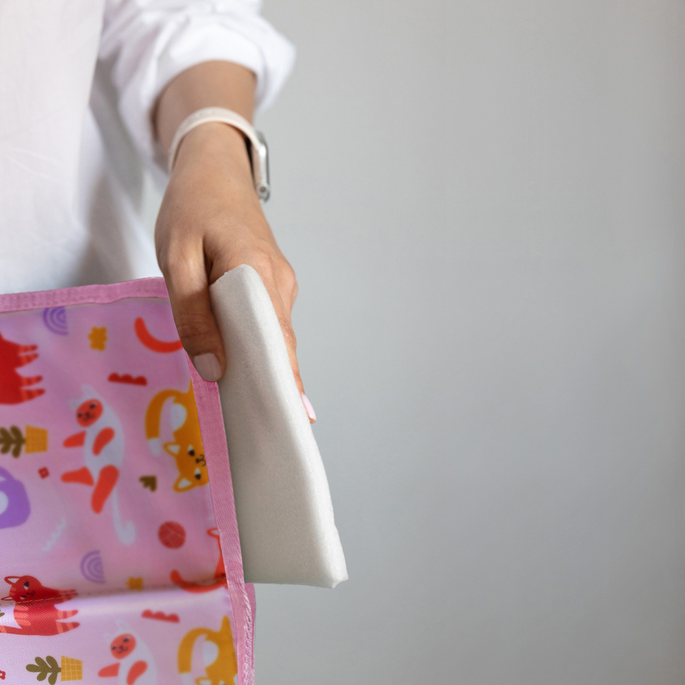 Набор для детского сада: кармашек, коврик, мешок. Котики принт