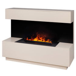 Электрокамин RealFlame Modern CST630 WT белый дуб с очагом 3D Cassette 630 Black Panel