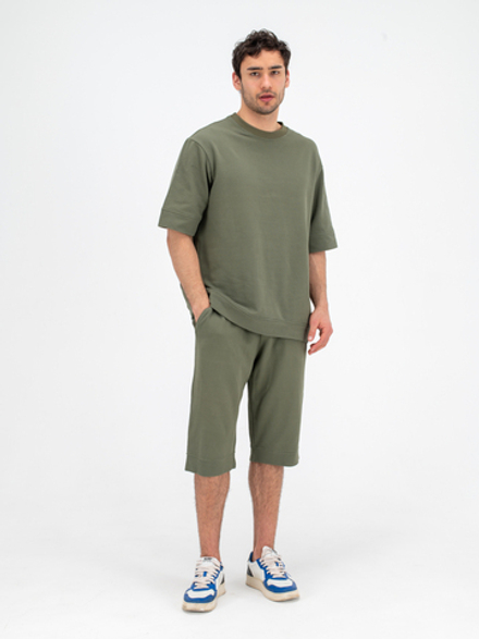 Костюм хлопковый с шортами. Хаки