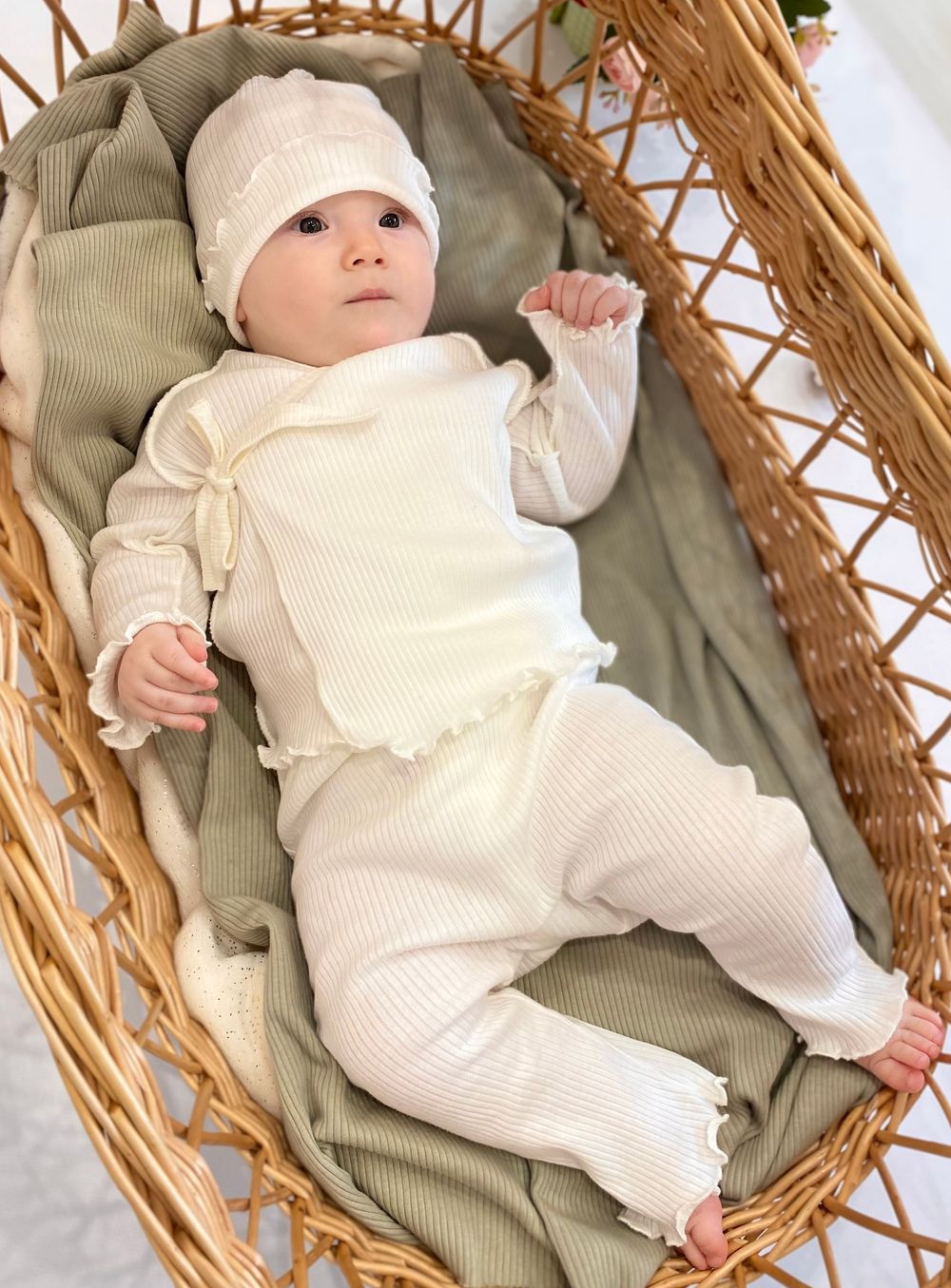 Комплект (кофточка+штанишки+шапочка)