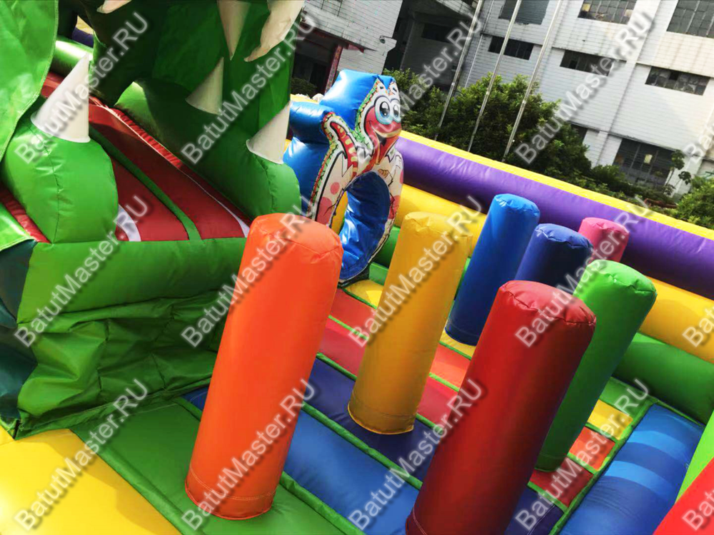 Коммерческий надувной батут "Дракончики"14*10*7,5 м