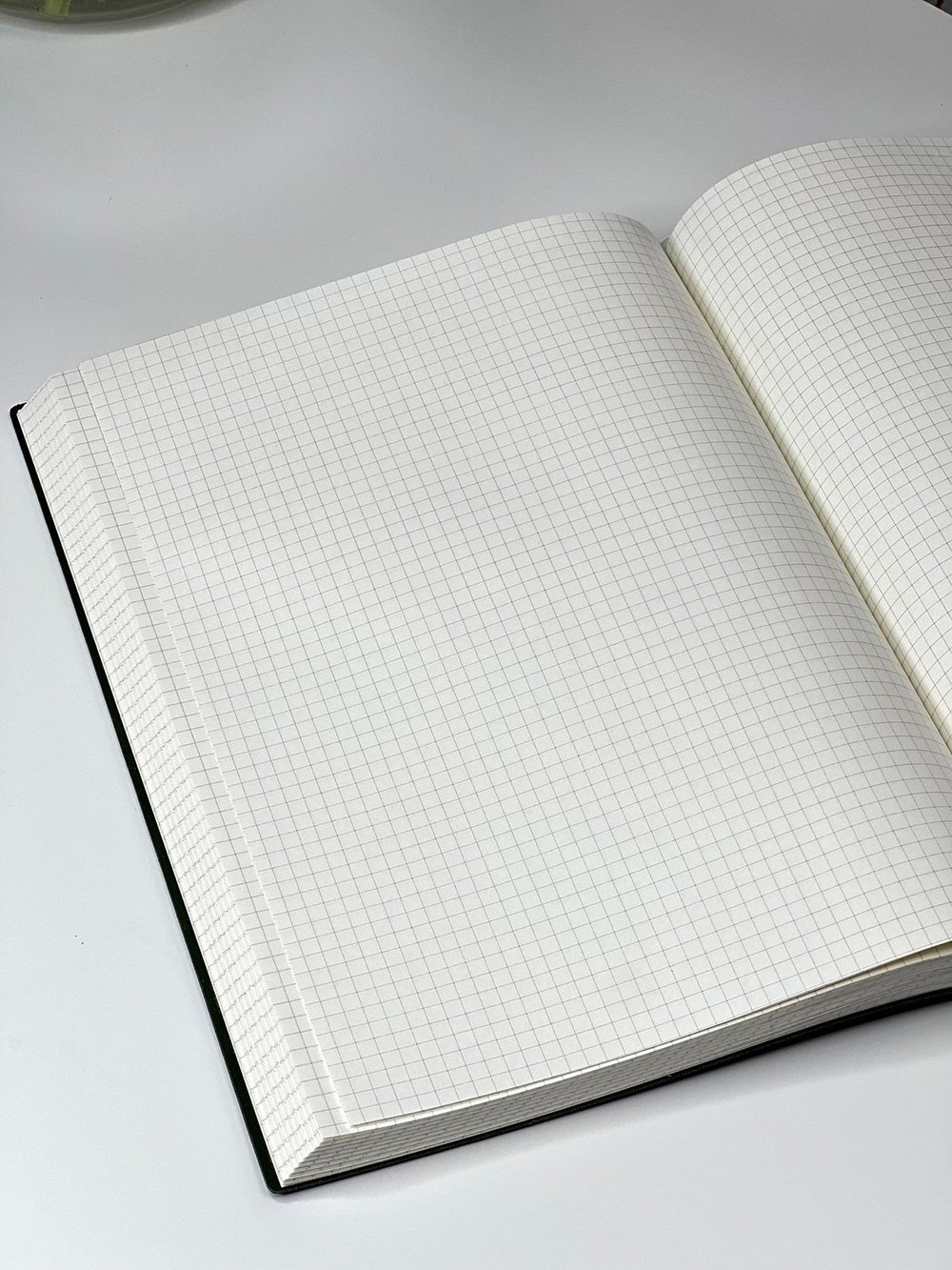 Блокнот А4 200л. (400страниц) в клетку без рамки Темно зеленый (К44-515КБР)