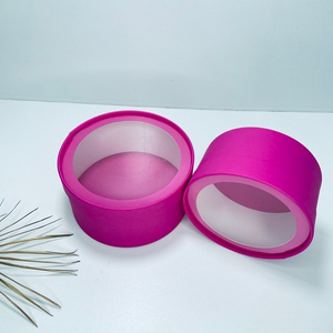 Коробка  шайба с окном Набор 2 шт. Малиновая