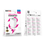 Borofone BAS83A Star PD20W+QC3.0 зарядное устройство набор (Type-C на Lightning) (white)