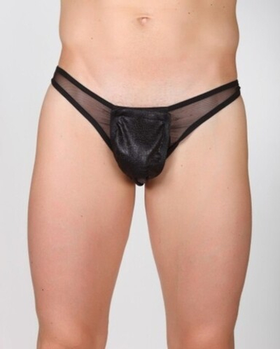 Стринги мужские отстегивающиеся (46) (Цвет: черный)