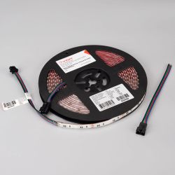 Светодиодная лента герметичная RTW-SE-A120-8mm 24V RGB (12 W/m, IP65, 2835, 5m) (Arlight, 5 лет) 042906