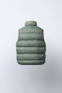 ZARA ЛЕГКИЙ ЖИЛЕТ С КАПЮШОНОМ WATER REPELLENT, СВЕТЛЫЙ ХАКИ