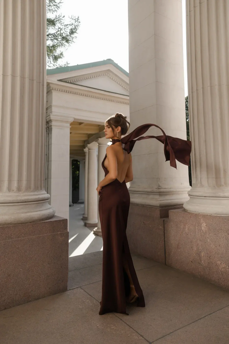 Платье LINDA, Коричневый