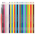 Карандаши акварельные Berlingo "SuperSoft. Рыбки", 24цв.+кисть, трехгран., заточен., картон, европодвес