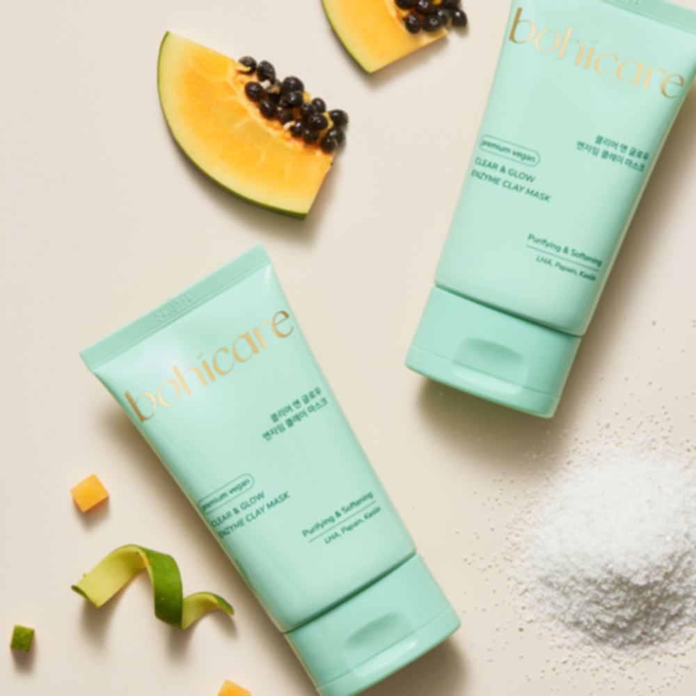 Bohicare Маска для лица глиняная - Clear & Glow enzyme clay mask, 100мл