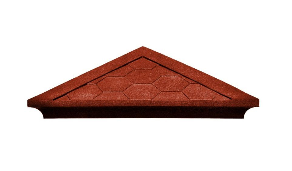 Полимерно-песчаный колпак на заборный столб, 2 × 2 кирпича, 535 × 535 × 43, «Гибкая черепица» (терракотовый)