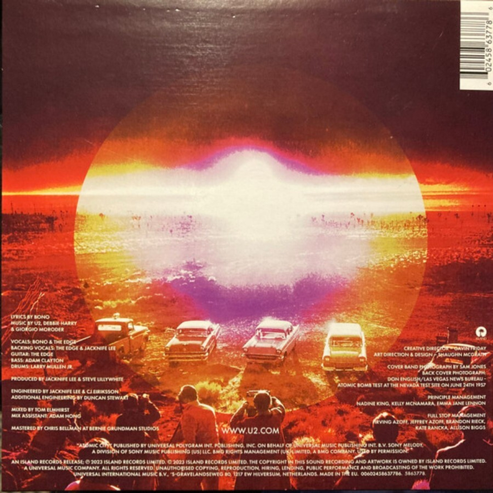 U2 / Atomic City (Coloured Vinyl)(7" Vinyl Single)