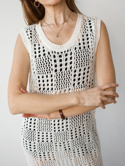 Платье вязаное Looma, белое