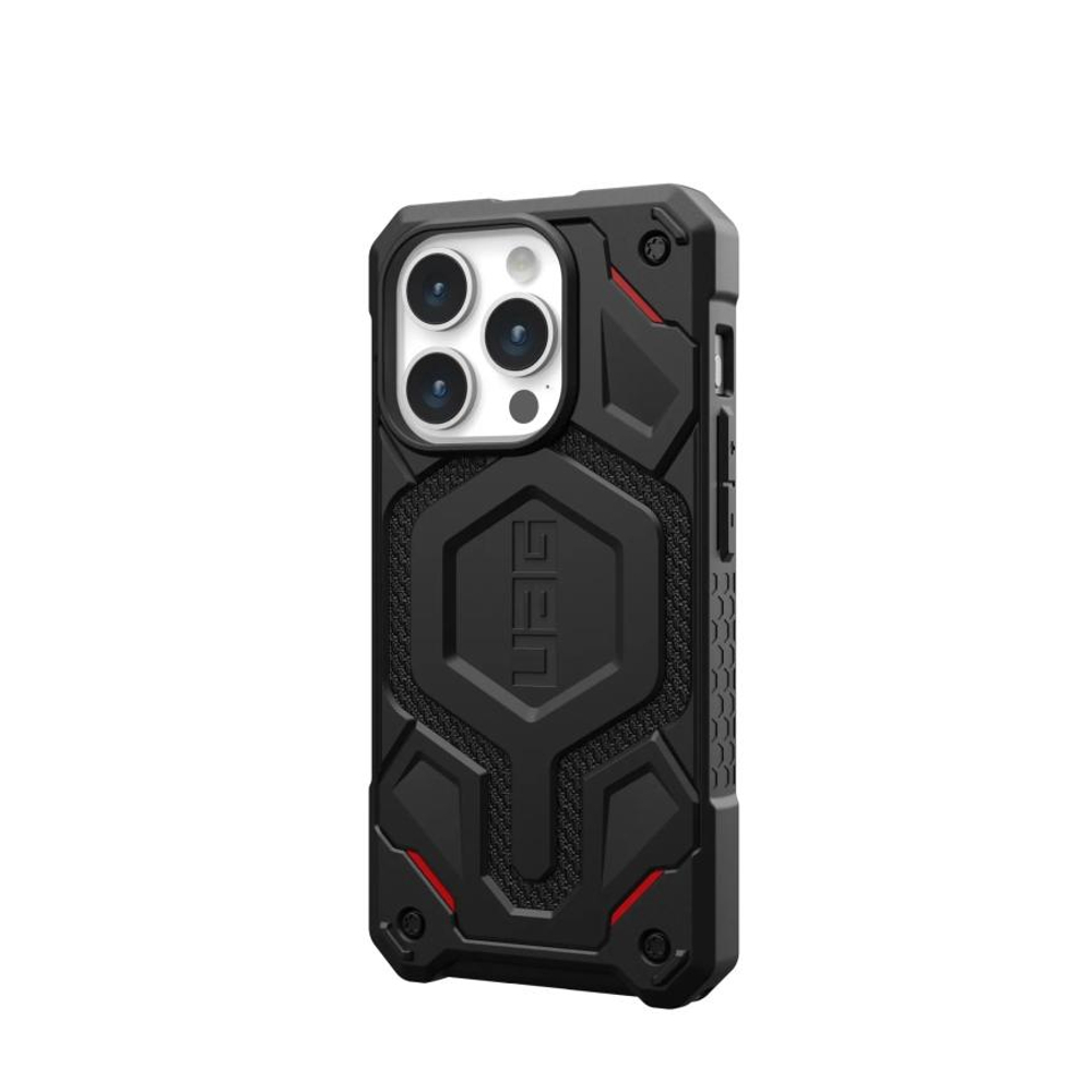 Защитный чехол MagSafe UAG Monarch Pro Kevlar для iPhone 15 Pro Композитный гибридный чехол с очень высоким уровнем защиты при падении