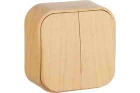 Legrand Quteo Сосна Переключатель 2-клавишный 10А, Legrand, арт.782266
