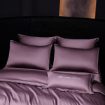 КПБ Однотонный Сатин Премиум на резинке OCPR008, 2 спальный, 4 наволочки, простынь 140*200*30