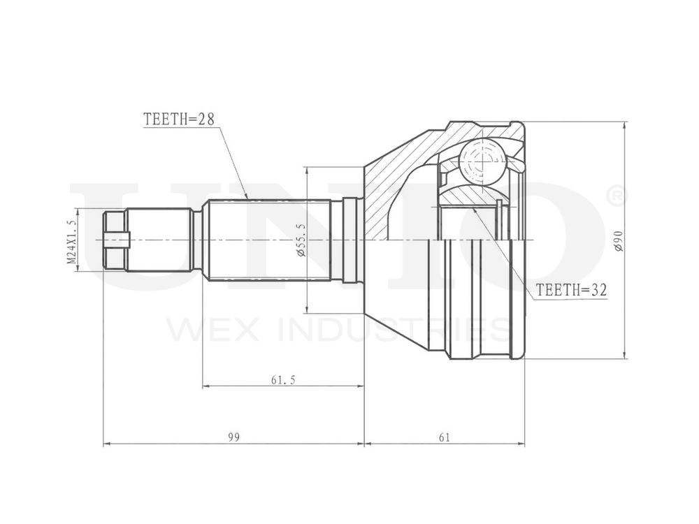 ШРУС внешний UNIO CVJ-20078