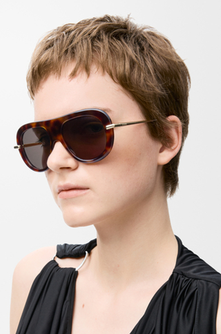 Loewe Солнцезащитные очки Pilot Slim, черепаховый