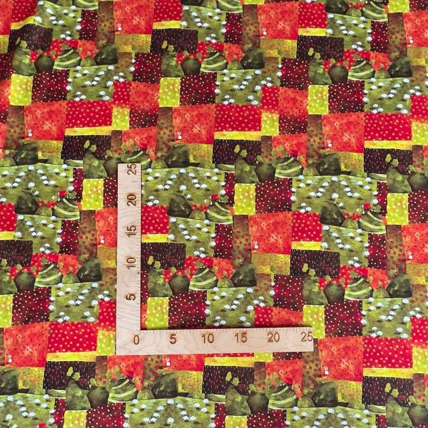 МАЛИНОВО-ЗЕЛЕНАЯ АБСТРАКЦИЯ - 100% хлопок 2