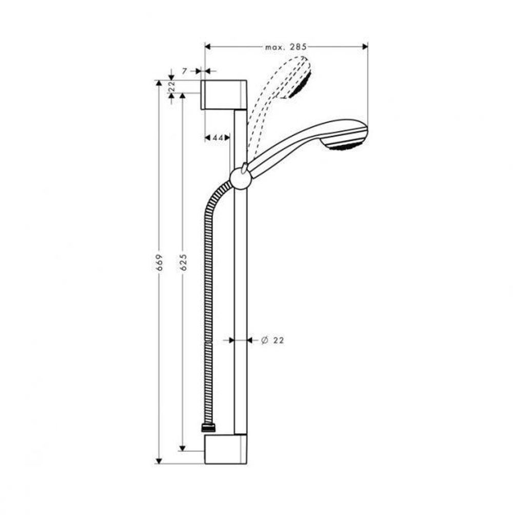 Душевой набор Hansgrohe Crometta 85 1jet 27728000