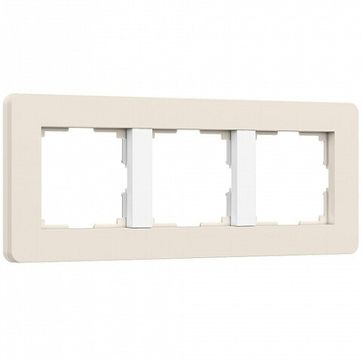 Рамка на 3 поста Werkel Split (айвори/белый, soft-touch) W0033066