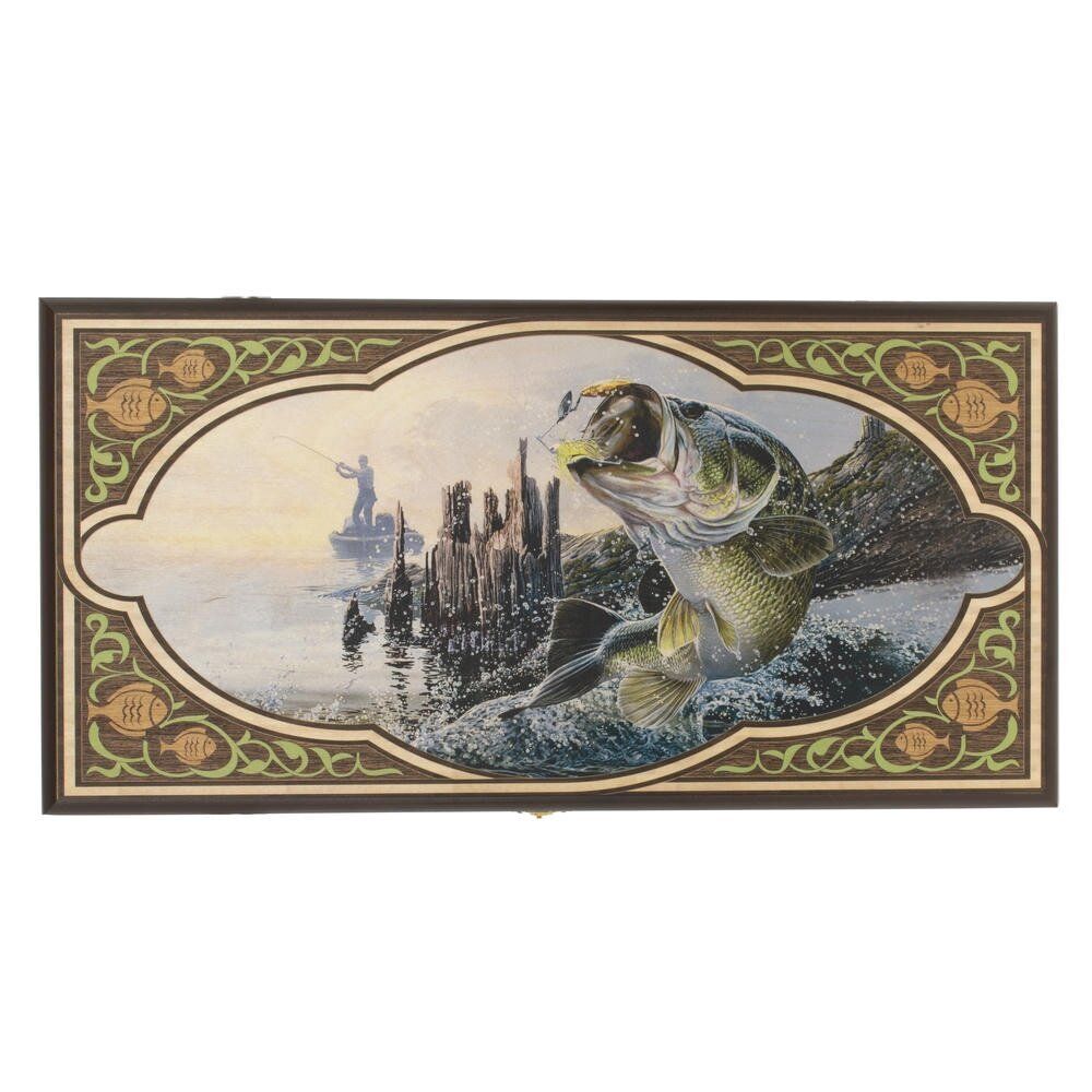 GAEM Игра настольная 2 в 1 ( шашки, нарды) "Рыбалка", L50 W25 H3 см