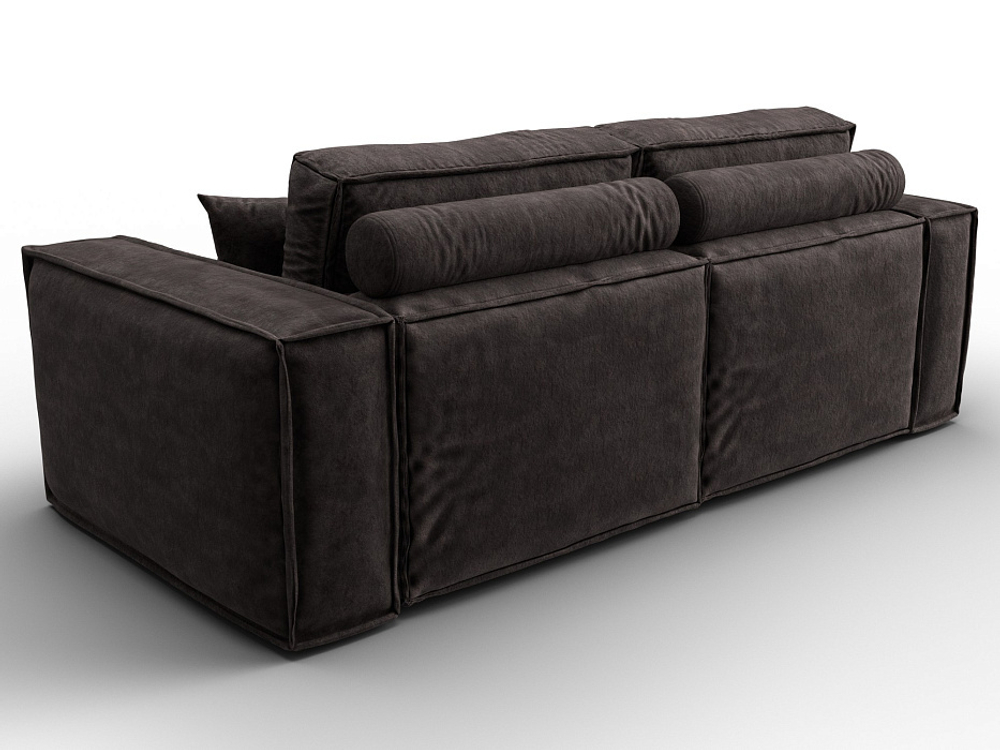 Диван прямой Лига-081 НПБ ВЕЛЮР BRUT 17 коричневый