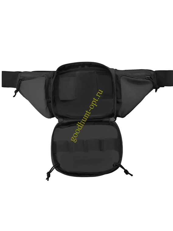 Тактическая военная сумка поясная через плечо Черный