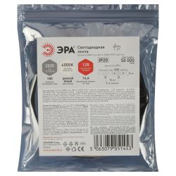 Светодиодная лента ЭРА LS2835 -14,4-180-12-4000K-IP20-1 year-5m дневной белый 5м | Светодиодные ленты 12В 1 год