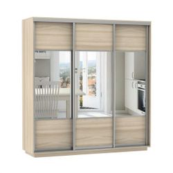 Шкаф-купе "Экспресс Комби Трио" (ясень шимо светлый) 2400х1800, МК Е1, г. Белореченск