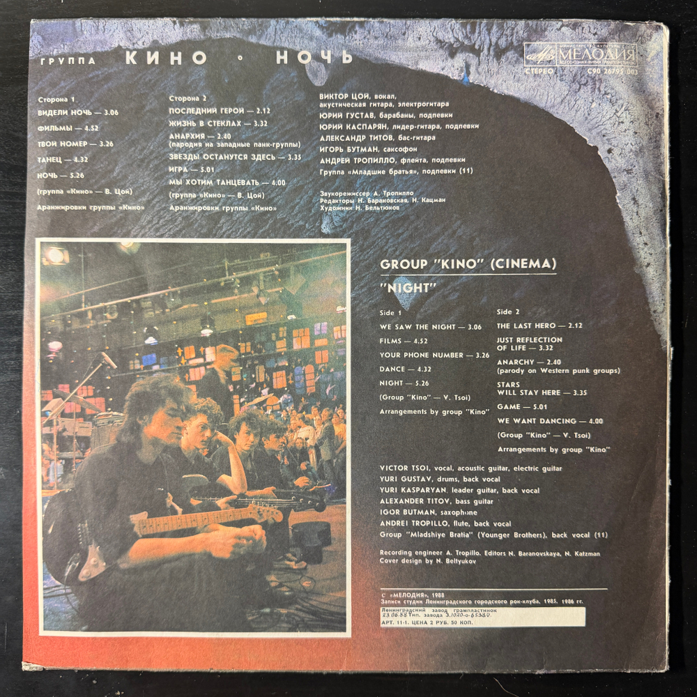 Кино – Ночь (СССР 1988г.)