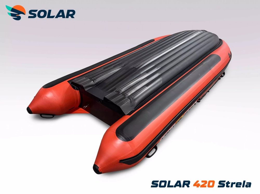 Лодка надувная моторная solar-420 strela jet tunnel