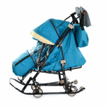 Санки - коляска Galaxy Glory (Бирюзовый) арт. GGСД