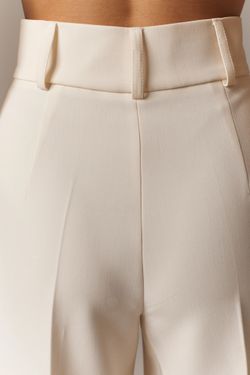 Брюки-палаццо молочно-белые