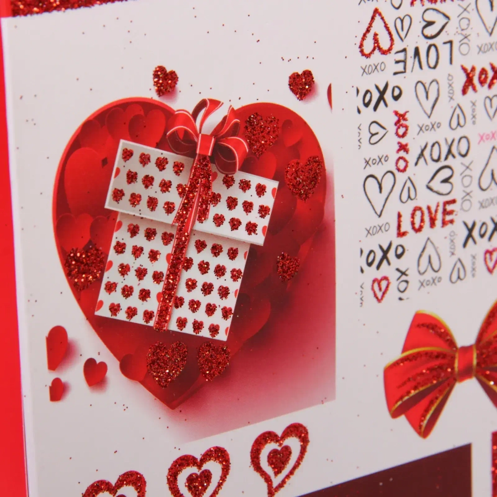 Пакет подарочный «I LOVE YOU!» 18*24*8,5 см, микс