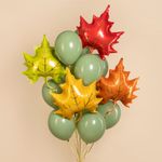 Шар (28''/71 см) Фигура, Кленовый лист, Красный, 1 шт.