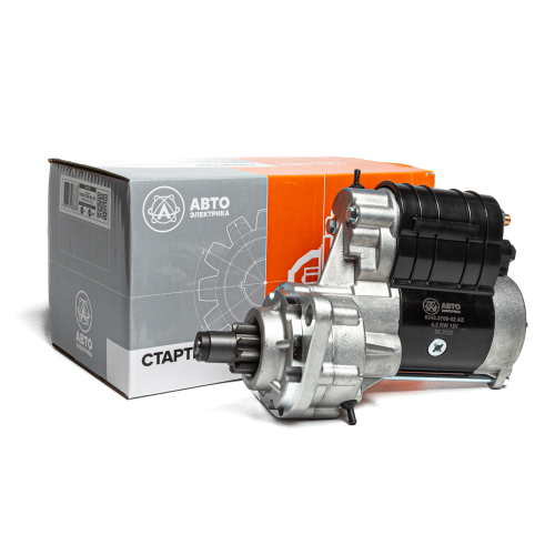 5343.3708-02 AE Стартер редукторный, ГАЗ, дв. ЯМЗ, с доп.реле, 12 В, 2.8/4.2 кВт, 9 зуб. (ан. M93R20