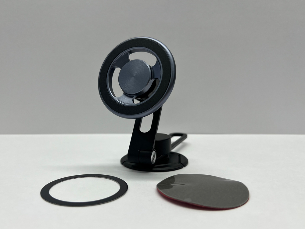 Держатель для телефона автомобильный в машину, на панель, с кольцом MagSafe, клеящаяся платформа, скотч + магнит, S55-M147, Цепкий (1 шт.)