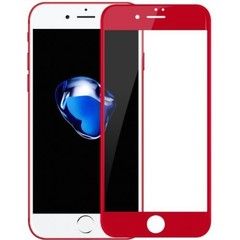 Защитное стекло 3D на весь экран 0,23 мм Baseus Profit для iPhone 7 / 8 / SE 2020 / SE 2022 (Anti-Blue Light) (Красная рамка)