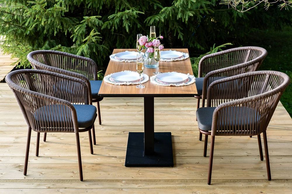 "Каффе Дабл" обеденная группа на 4 персоны, цвет "дуб"