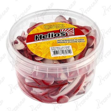 Виброхвост несъедоб. Chebak 3,15"/8 см Red & White 100шт. (HS-3-003-N) Helios