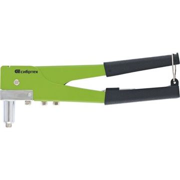 Заклепочник 270 мм, переставной 0-90 градусов, заклепки 2,4-3,2-4,0-4,8 мм Сибртех 40543