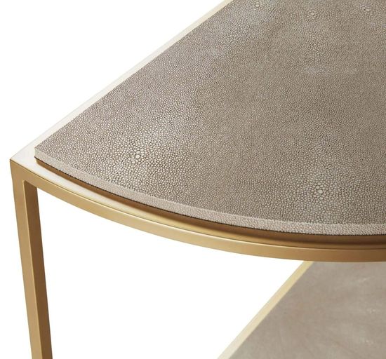 Бежевая полукруглая консоль “Мэгги”