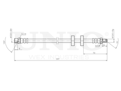Шланг тормозной передний UNIO BRH-10010