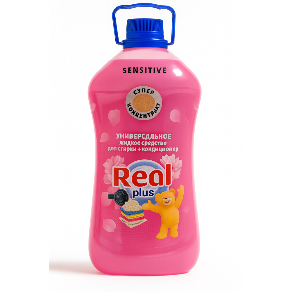 Гель SA Real Plus Sensitive для стирки+кондиционер 5 л