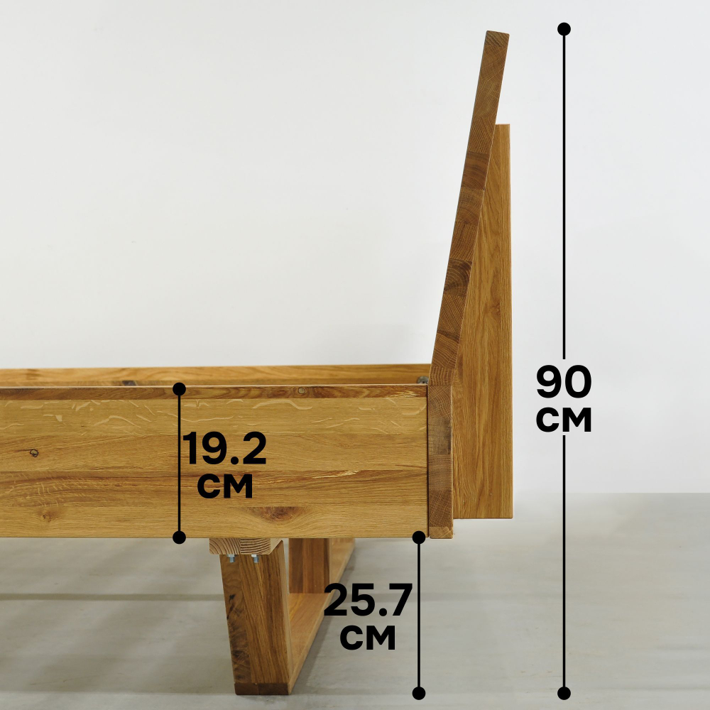 Кровать 160х200, Дольче Вита, двуспальная, деревянная из массива дуба, Dipriz